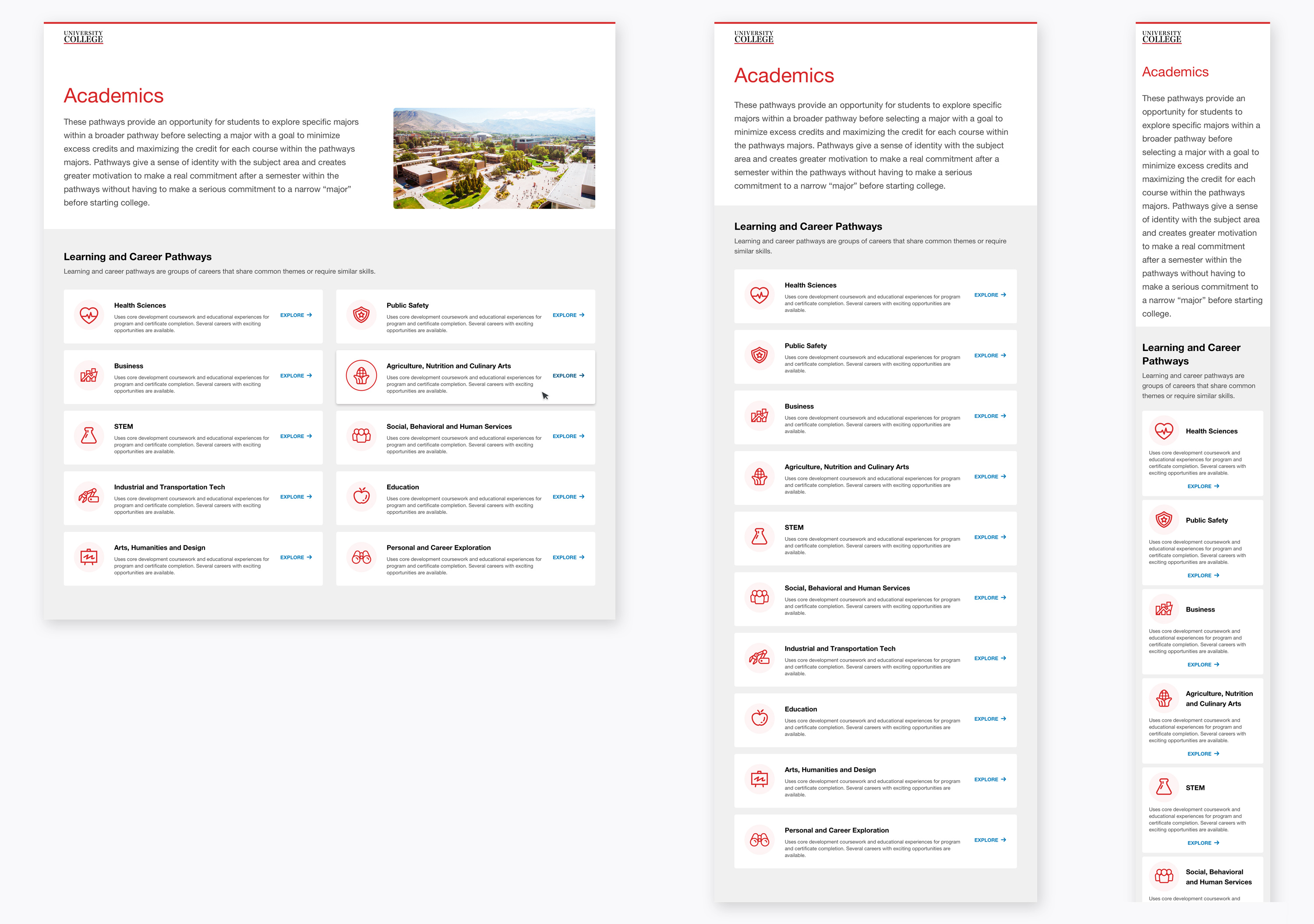 Program Mapper - Academics Responsive Design